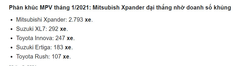 Phụ tùng xe Mitsubishi Xpander có đắt không?