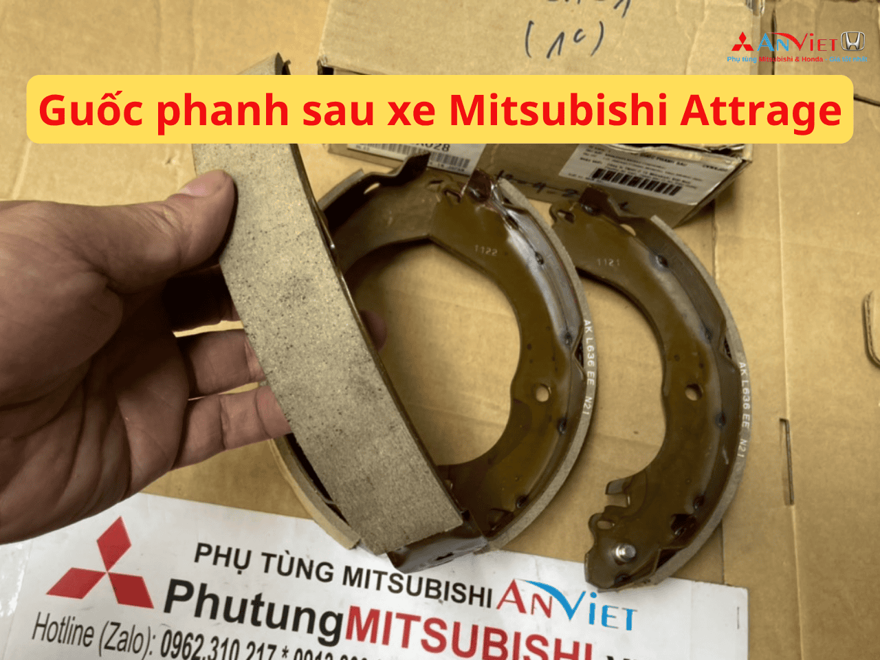 Guốc phanh sau, Bố thắng sau, Má phanh sau xe Mitsubishi Attrage