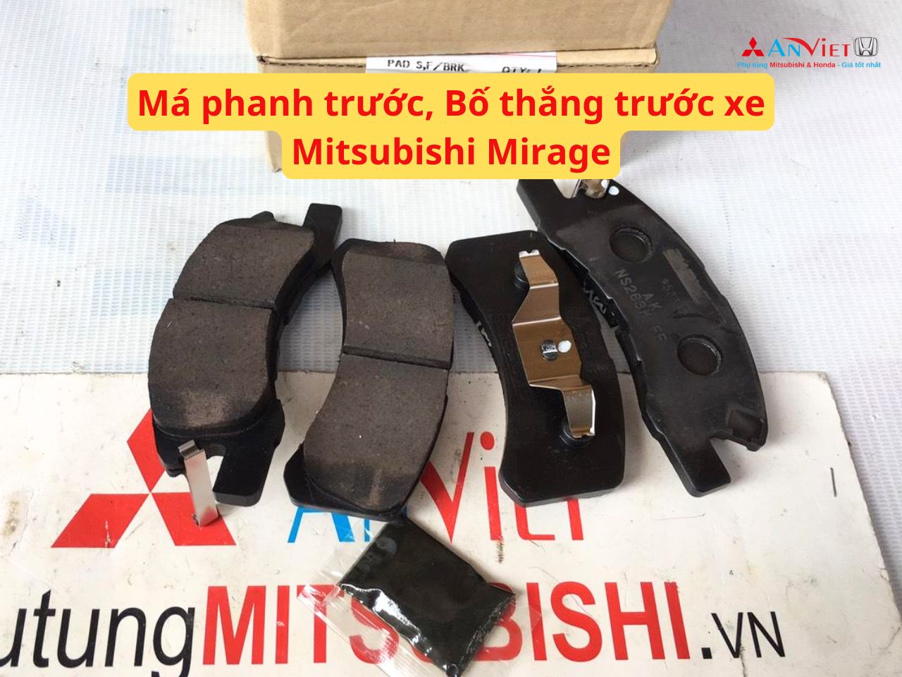 Má phanh trước, Bố thắng trước xe Mitsubishi Mirage