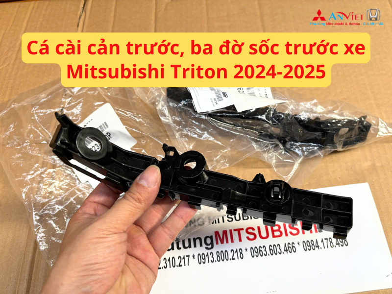 Cá cài cản trước, ba đờ sốc trước xe Mitsubishi Triton 2024-2025