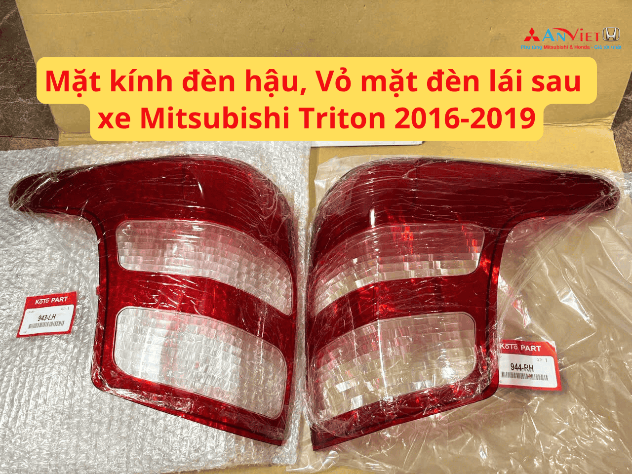 Mặt kính đèn hậu, Vỏ mặt đèn lái sau xe Mitsubishi Triton 2016-2019