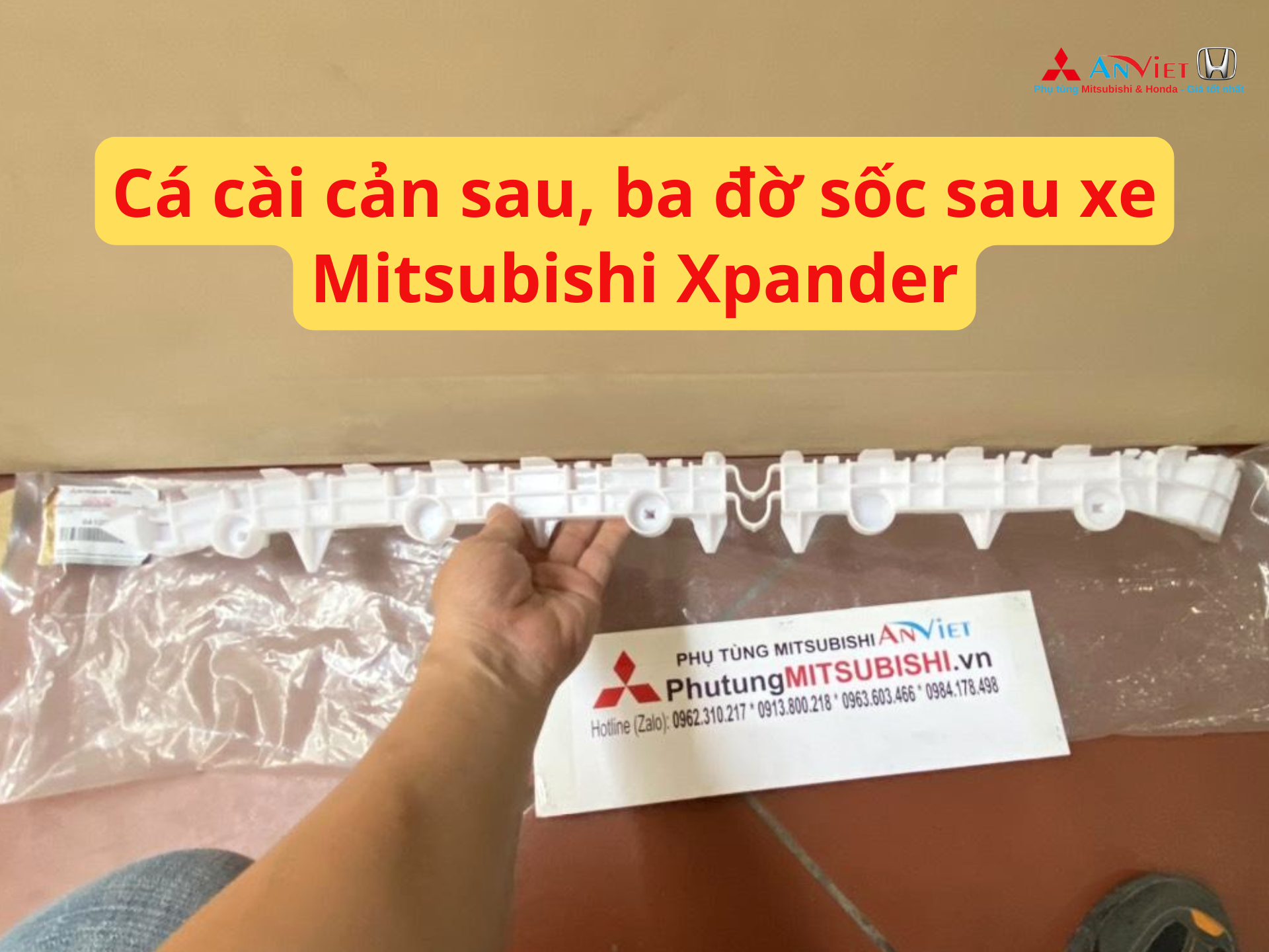 Cá cài cản sau, ba đờ sốc sau xe Mitsubishi Xpander