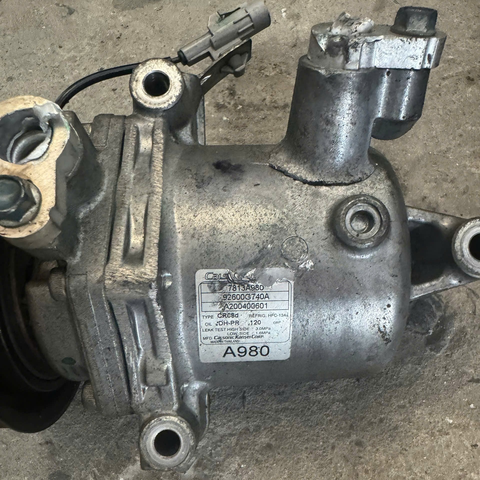 bãi 7813a980 Lốc điều hòa máy lạnh mã cụm cả ly hợp lốc đầu lốc cuộn từ Mitsubishi Attrage Mirage 2020 2022