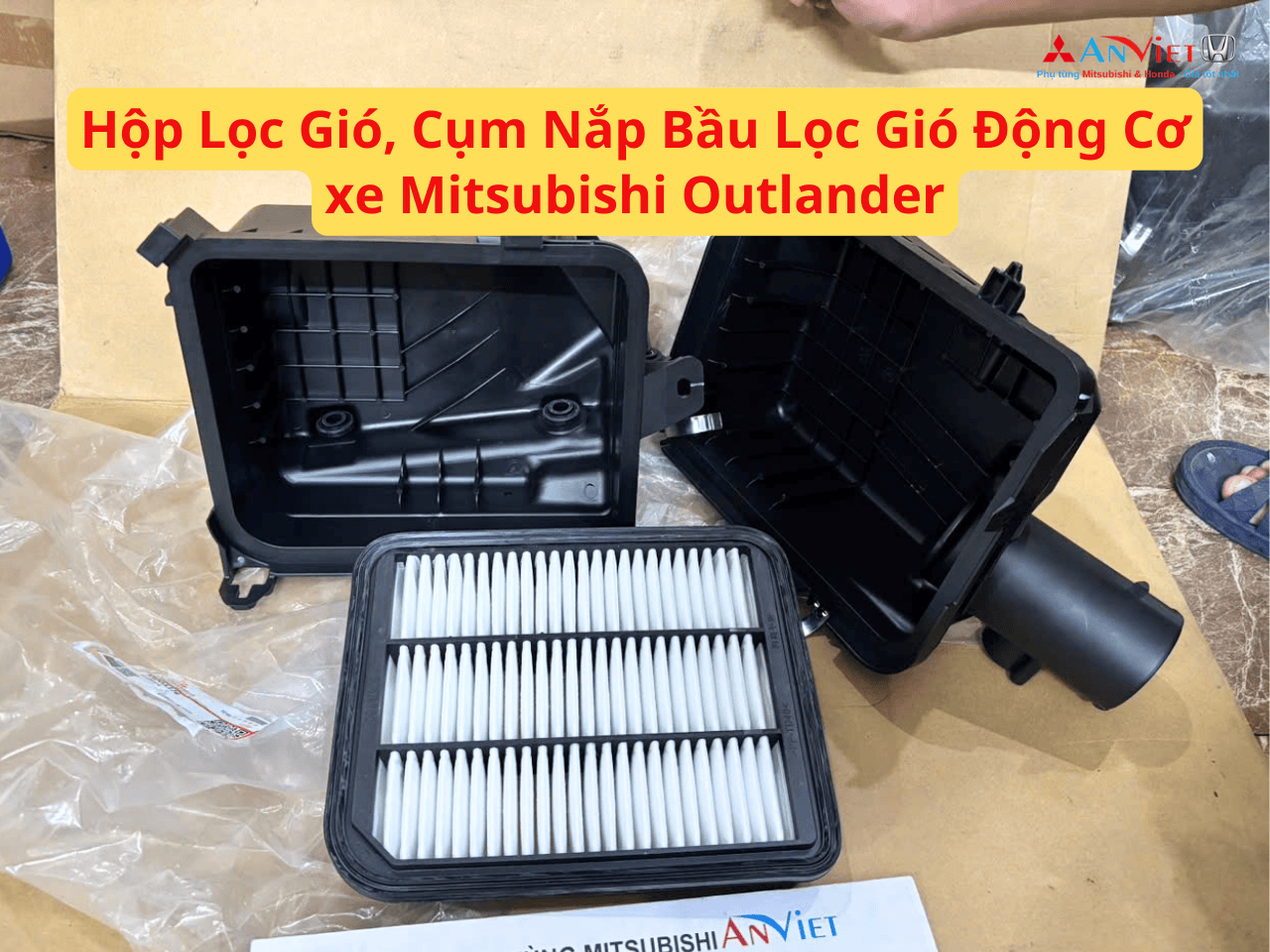 Hộp Lọc Gió, Cụm Nắp Bầu Lọc Gió Động Cơ xe Mitsubishi Outlander