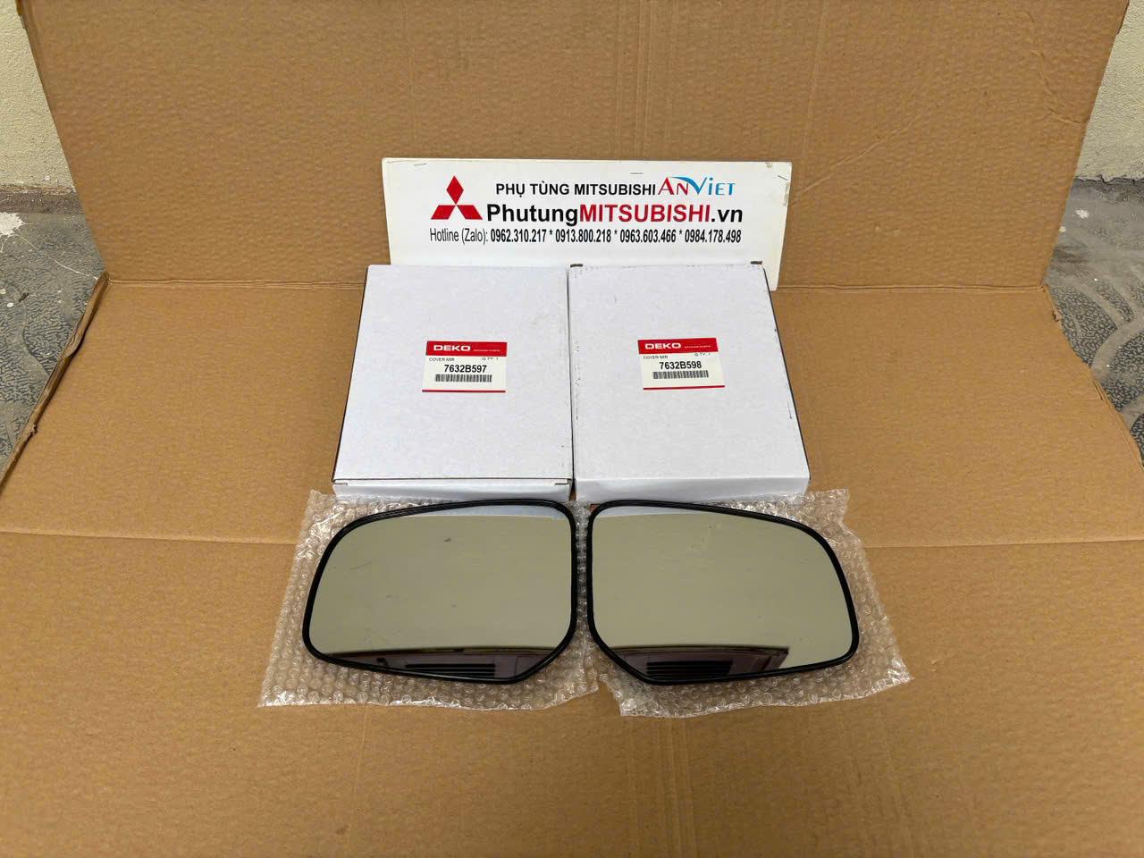 Mặt gương xe Mitsubishi Attrage và Mirage có sấy gương | hàng DEKO