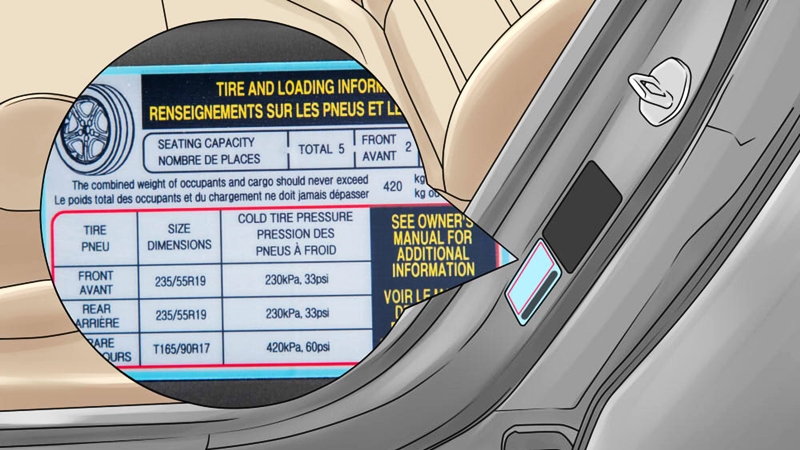 Xem th&ocirc;ng số bơm lốp xe &ocirc; t&ocirc; ở đ&acirc;u ch&iacute;nh x&aacute;c nhất?