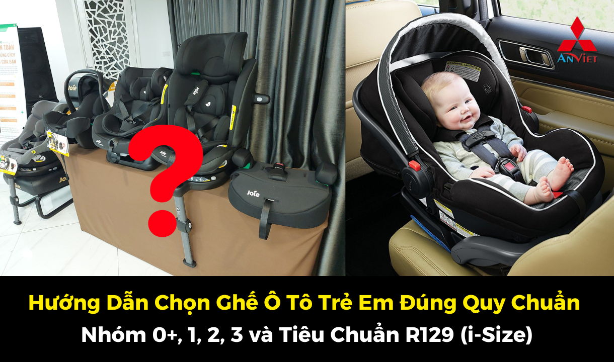 Hướng Dẫn Chọn Ghế Ô Tô Trẻ Em Đúng Quy Chuẩn: Các Nhóm 0+, 1, 2, 3 và Tiêu Chuẩn R129 (i-Size)