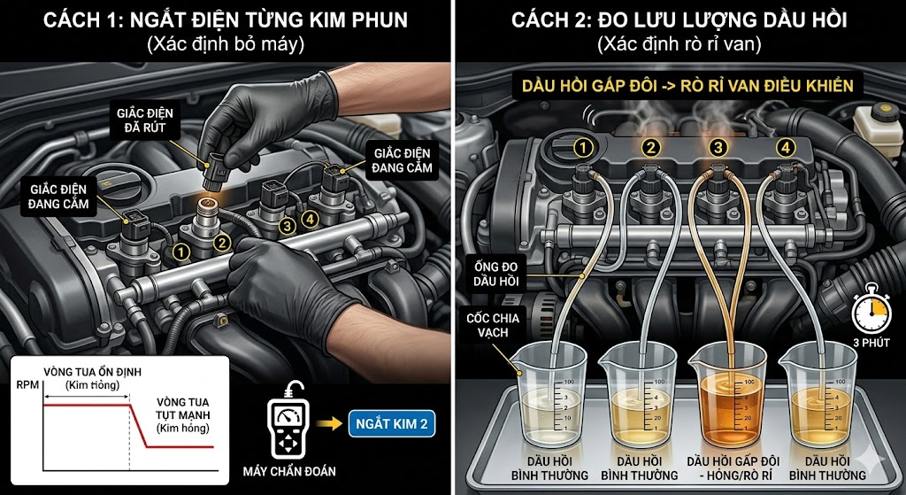Hướng dẫn c&aacute;ch kiểm tra kim phun diesel