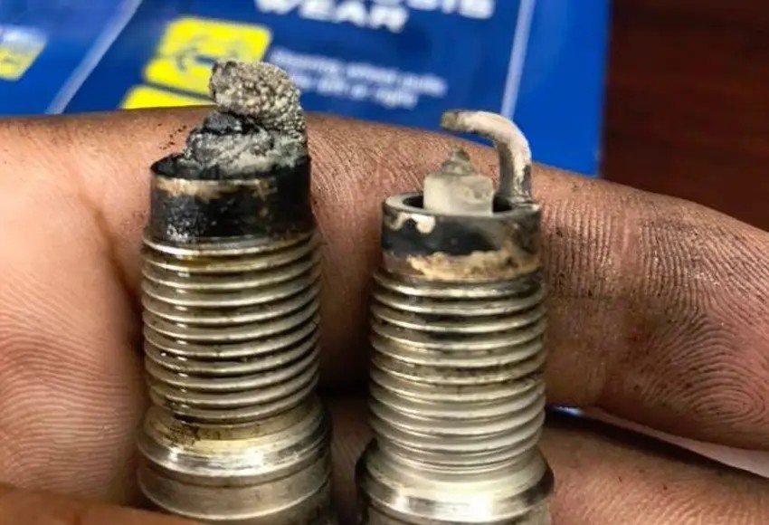 Bugi bị nóng chảy, phồng rộp