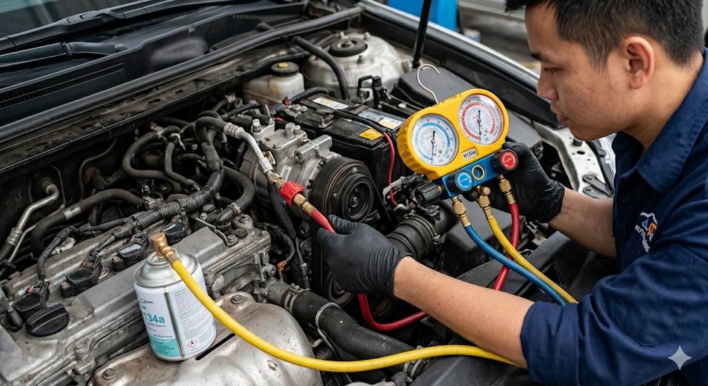 Hướng dẫn cách kiểm tra lốc điều hòa ô tô cơ bản