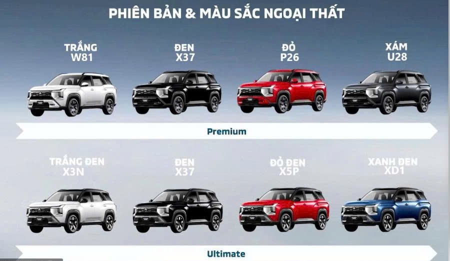 Xe Mitsubishi Destinator c&oacute; mấy m&agrave;u?