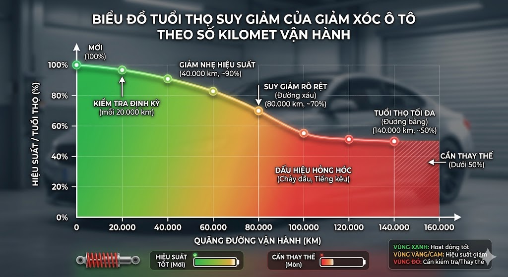 Giảm x&oacute;c &ocirc; t&ocirc; bao l&acirc;u th&igrave; thay?