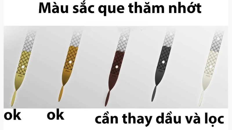 Nhớt động cơ &ocirc; t&ocirc; c&oacute; m&agrave;u g&igrave; l&agrave; c&ograve;n tốt?