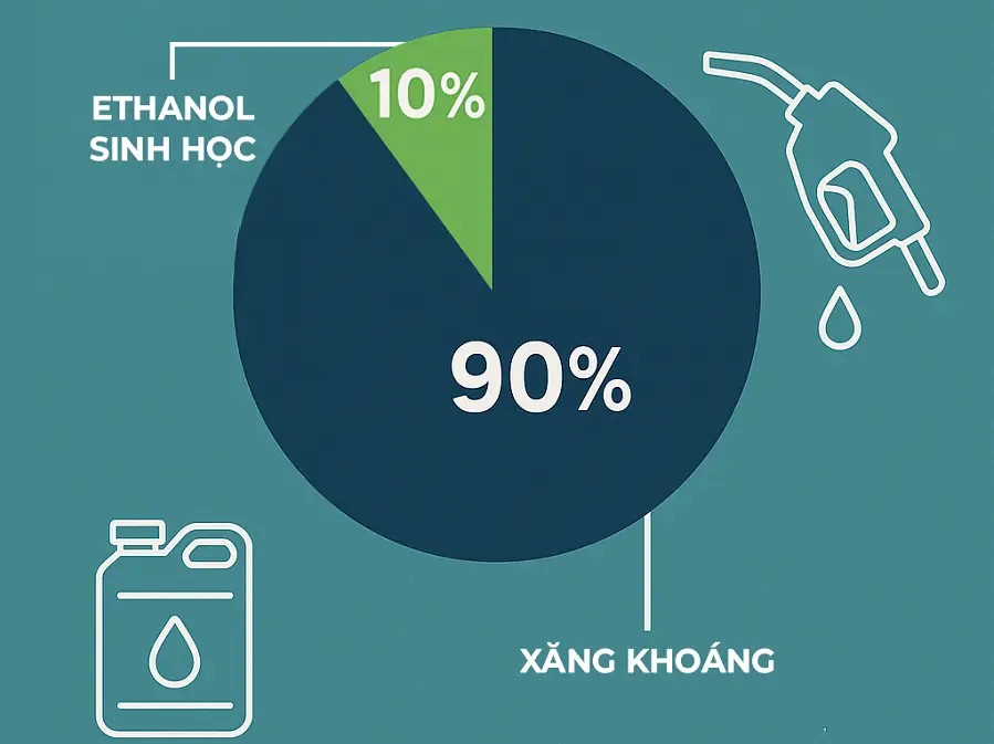 Th&agrave;nh phần của xăng sinh học E10