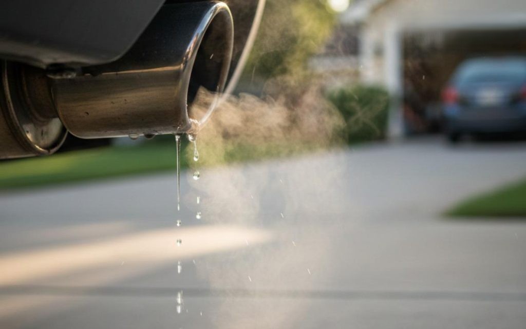 Hiện tượng ống xả ô tô ra nước (chảy nước) là do đâu?