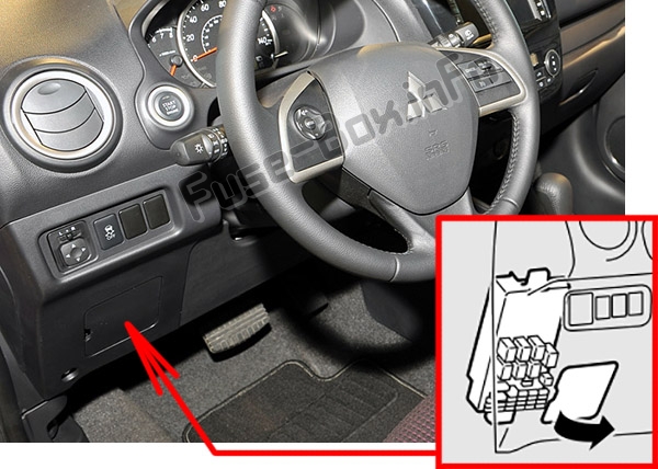 Sơ đồ cầu chì và rơ le Mitsubishi Attrage