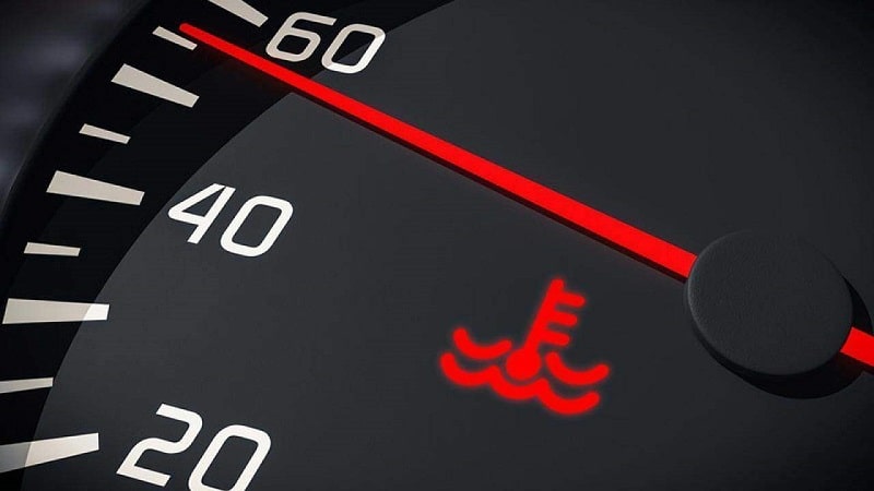 Đèn cảnh báo nhiệt độ nước làm mát cao trên xe Mitsubishi