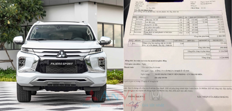 Dung tích nhớt xe Mitsubishi Pajero Sport