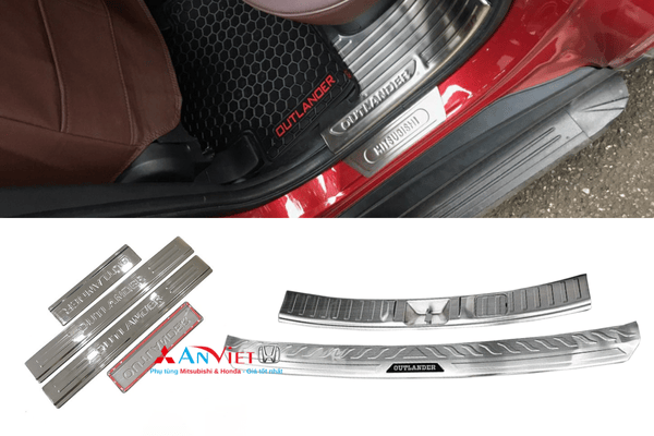 Ốp inox, ốp crom trang trí ngoại thất xe Mitsubishi Outlander