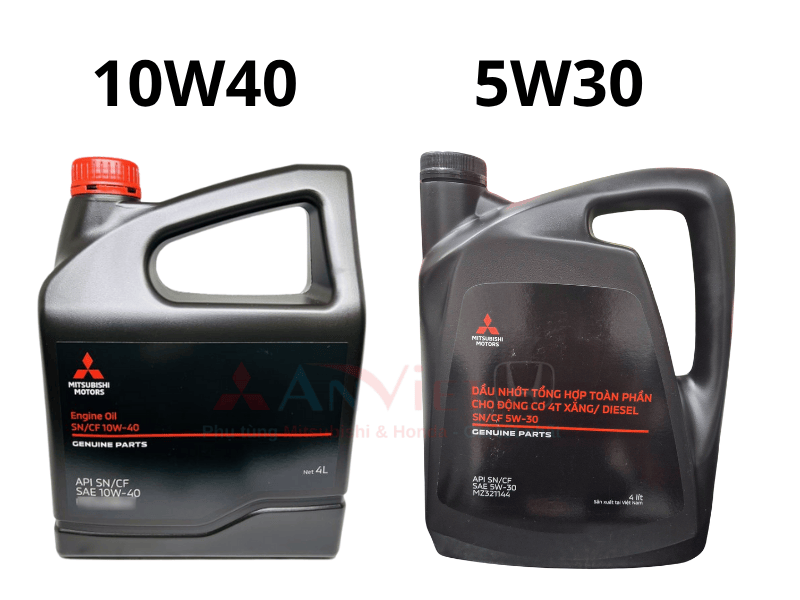 So sánh chi tiết Dầu động cơ 10W-40 và 5W-30 cho xe Mitsubishi