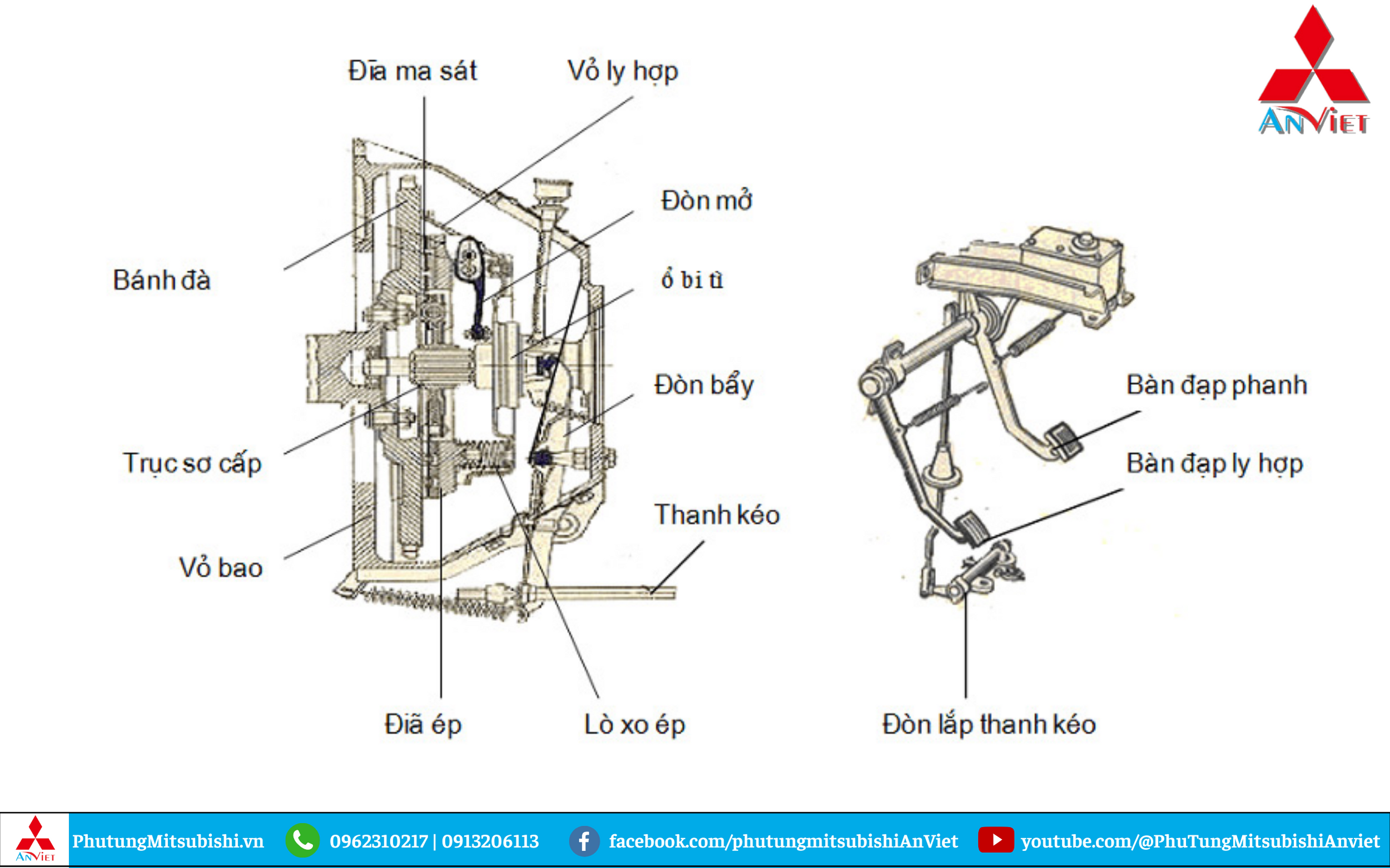 Bộ ly hợp ô tô là gì? - Cấu tạo và Nguyên lý Hoạt động