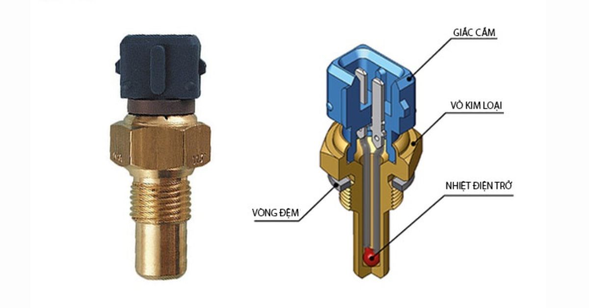 Cấu tạo của cảm biến nhiệt độ nước làm mát