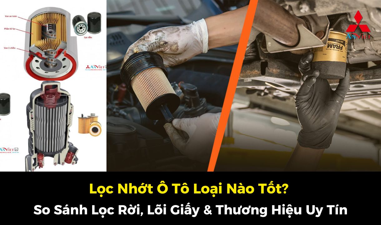 Lọc Nhớt Ô Tô Loại Nào Tốt? So Sánh Lọc Rời, Lõi Giấy & Thương Hiệu (Bosch, Denso)