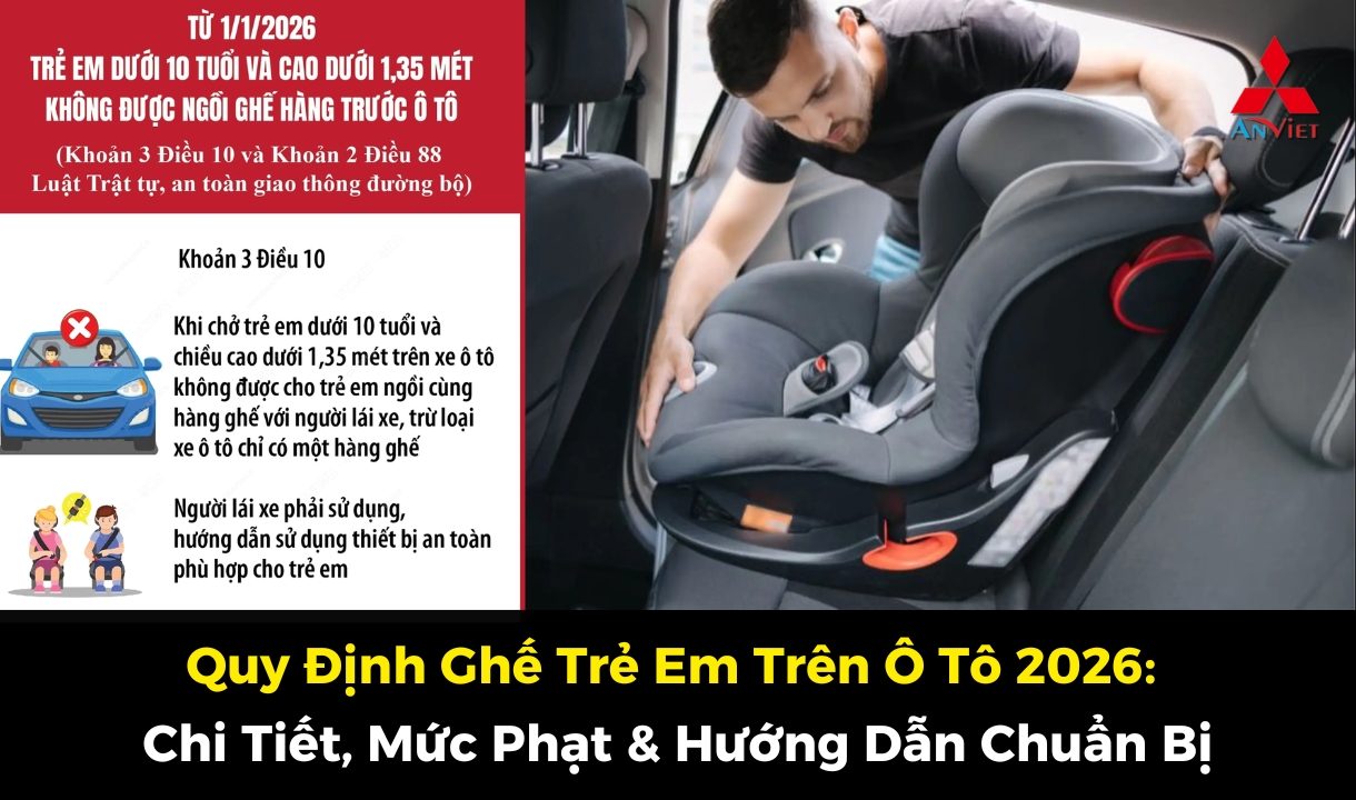 Quy Định Ghế Trẻ Em Trên Ô Tô 2026: Chi Tiết, Mức Phạt & Hướng Dẫn Chuẩn Bị