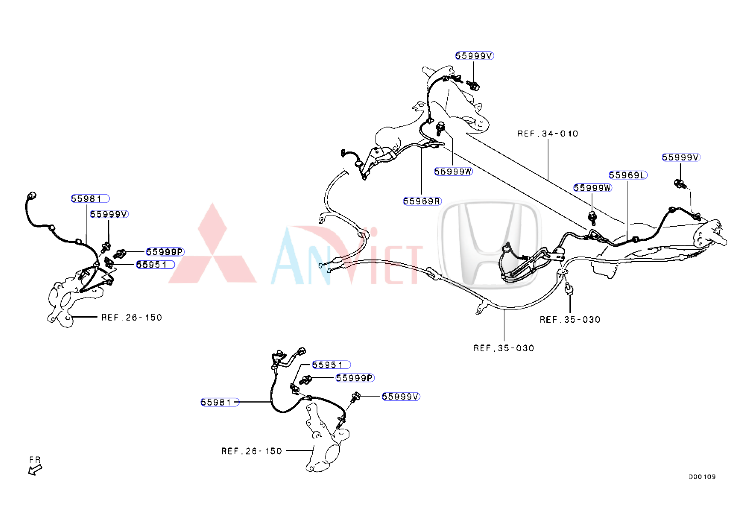 Cảm biến ABS trước xe Mitsubishi Attrage 4670B087