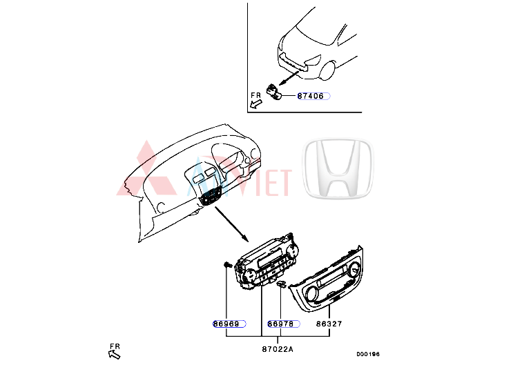 Cảm biến nhiệt độ ngoài trời xe Mitsubishi Attrage