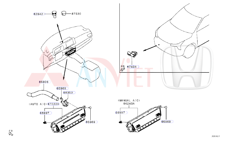 Cảm biến nhiệt độ ngoài trời Mitsubishi Destinator DST 7825A110