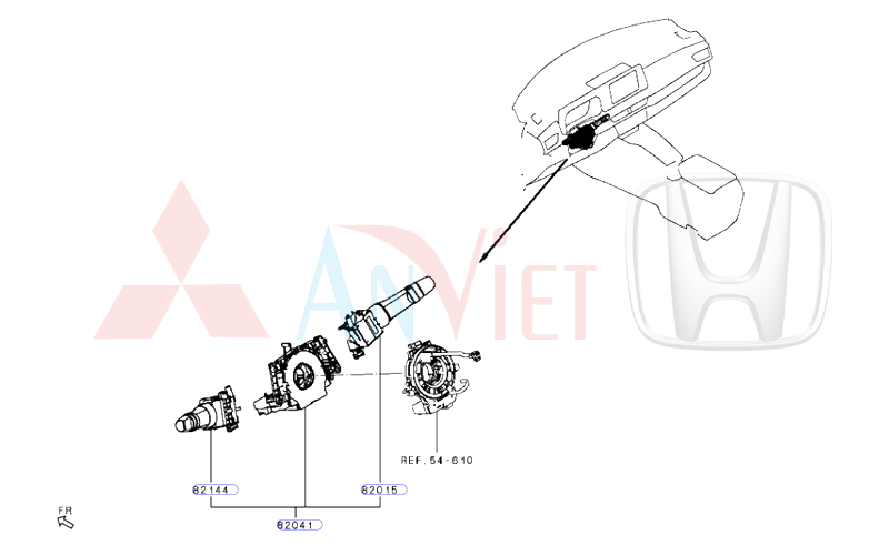 Công tắc đèn pha cốt Mitsubishi Destinator DST 8614A246
