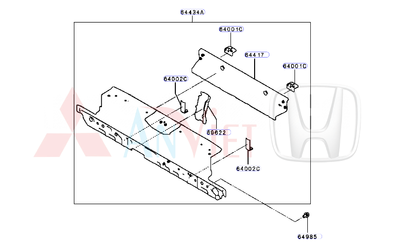 Xương đít xe Mitsubishi Destinator DST (lẻ) 79111C020P