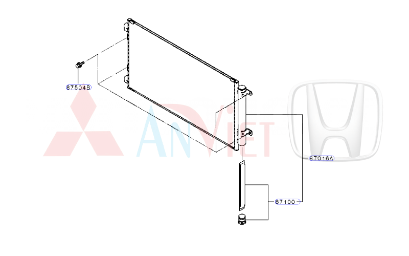 Dàn nóng Mitsubishi Destinator DST 92110C000P 7812A416