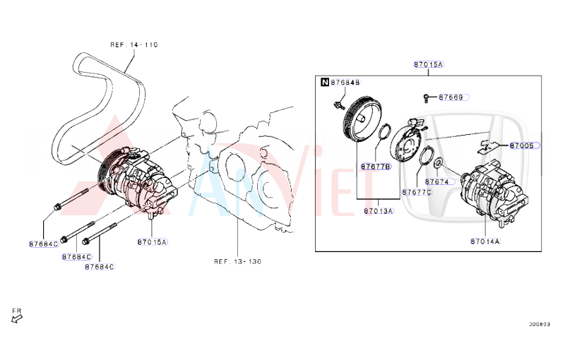 Lốc điều hòa Mitsubishi Destinator DST 92660C000P 92610C000P 92600C000P