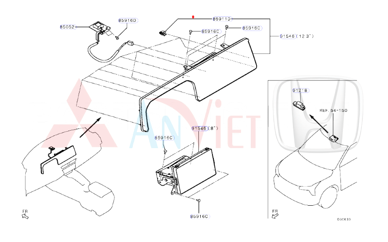 Màn hình hiển thị đa thông tin táp lô Mitsubishi Destinator DST 8740A305XA