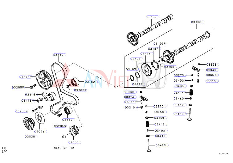 Trục cam hút xe Mitsubishi Triton