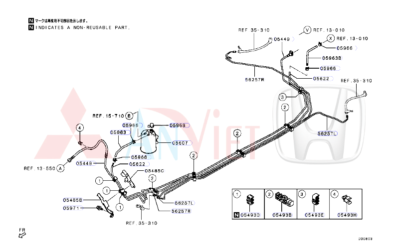 Bầu than hoạt tính thu hồi hơi xăng xe Mitsubishi Xforce 1780A139