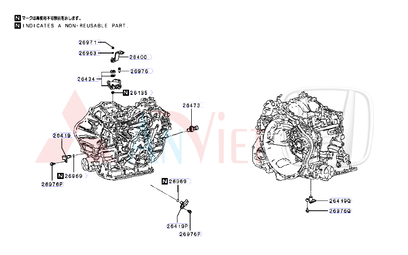 Cảm biến tốc độ hộp số xe Mitsubishi Xforce 2560A091 31935W000P 31918W000P 31936W000P