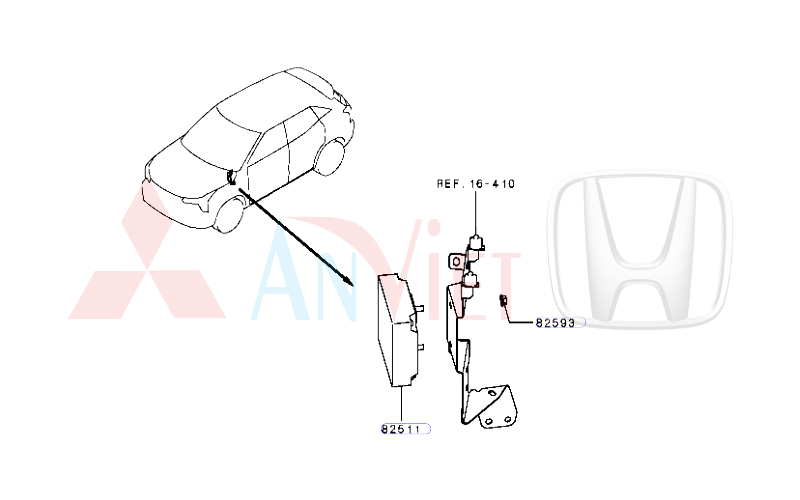 Hộp điều khiển hộp số tự động Mitsubishi Xforce 8631C014