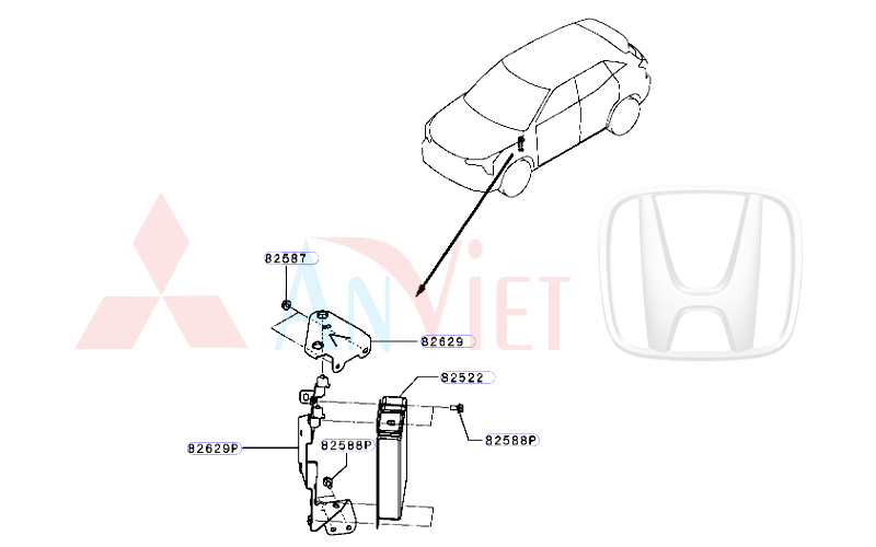 Hộp điều khiển trung tâm ECU xe Mitsubishi Xforce