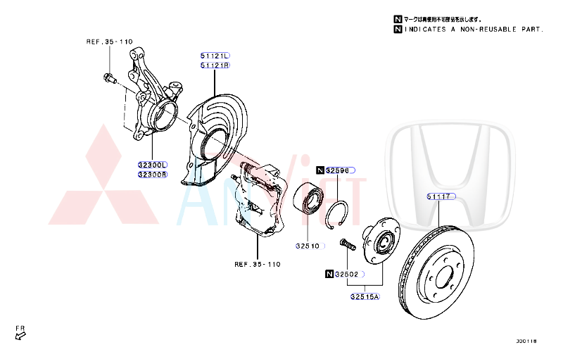 Moay ơ xe Mitsubishi Xforce 3880A105 40210W010P 3885A040 4615A243 4605B231, 4605B232 40015B000P 40014B000P
