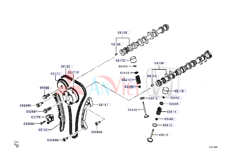 Bánh răng trục cam xả xe Mitsubishi Xforce