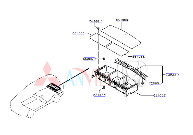 Tấm lót sàn khoang hành lý cốp sau xe Mitsubishi Xpander