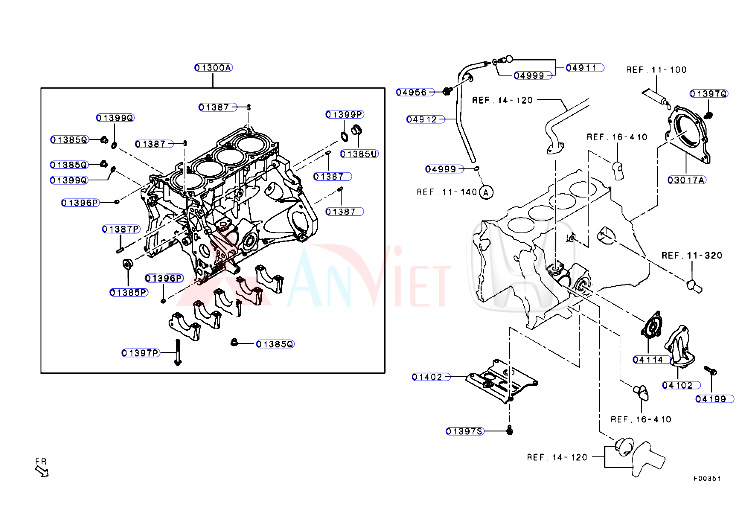 Ống Dẫn Que Thăm Dầu Động Cơ xe Mitsubishi Xpander