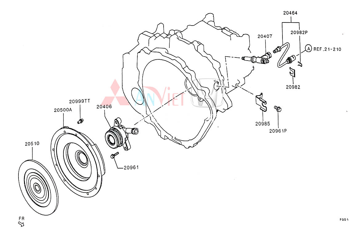 Sơ đồ lắp ráp Bi tê Mitsubishi Xpander 2301A112 - 2301A070 2304A068 - 2304A089 2324A080 2348A472 2324A023