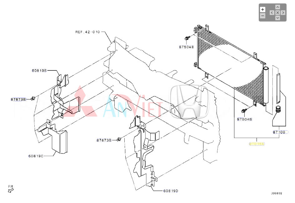 Sơ đồ lắp ráp Dàn nóng Mitsubishi Xpander 7812A416 7812A368