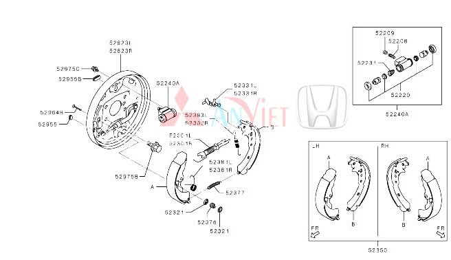 Mâm dừng phanh tay xe Mitsubishi Xpander