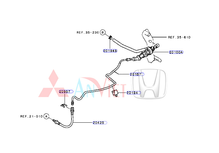 Ống dẫn dầu xy lanh tổng côn xe Mitsubishi Xpander