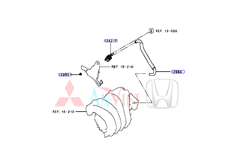 Van điện từ kiểm soát khí thải, van Solenoid xe Mitsubishi Xpander